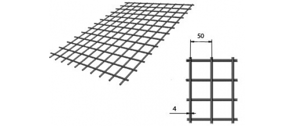 Сетка сварная (дорожная) 50х50х4мм 1х2м купить с доставкой в Можайске